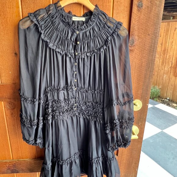 ULLA JOHNSON Abilene Dress Midnight Size 2 - Picture 8 of 10